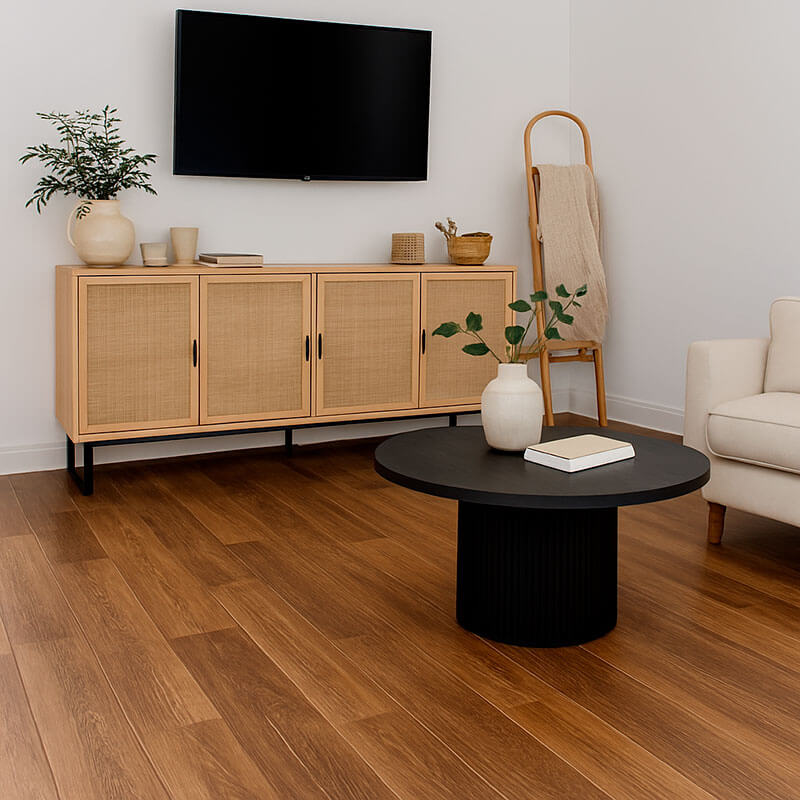 Natural Oak Wire-Brushed Luxury Vinyl Plank Flooring